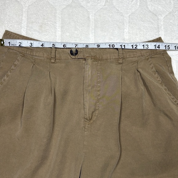 Thread & Supply Women’s Tan Wide Leg Cone Pocket Pants Size M High Waist - Picture 2 of 12